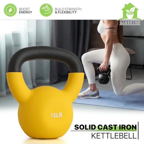 Neoprene Coated Solid Cast Iron Kettlebell T3382