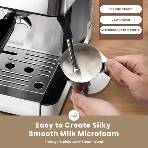 20 Bar Espresso Machine with Grinder & Milk Frother F8386