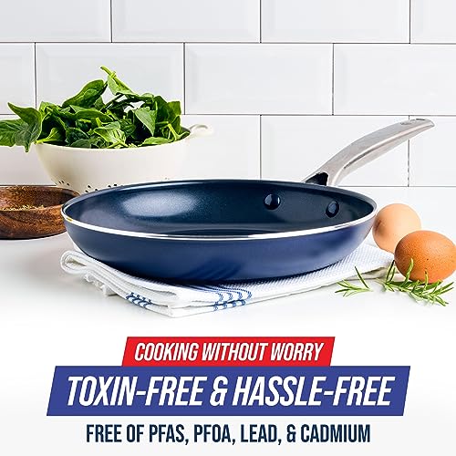 Blue Diamond 9.5" and 11" Nonstick Ceramic Frying Pan Skillet Set P916