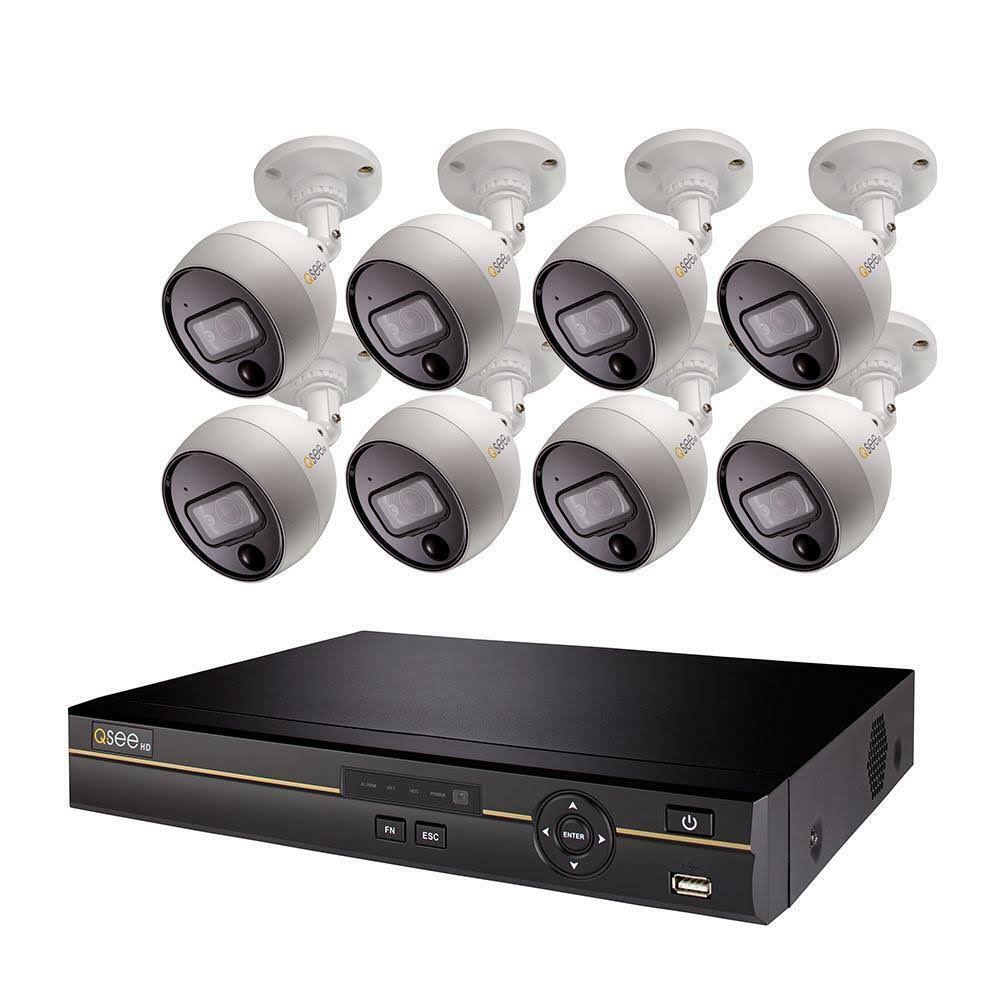 16-Channel 2TB 4K Analog HD DVR with 8 Bullet Cameras K385