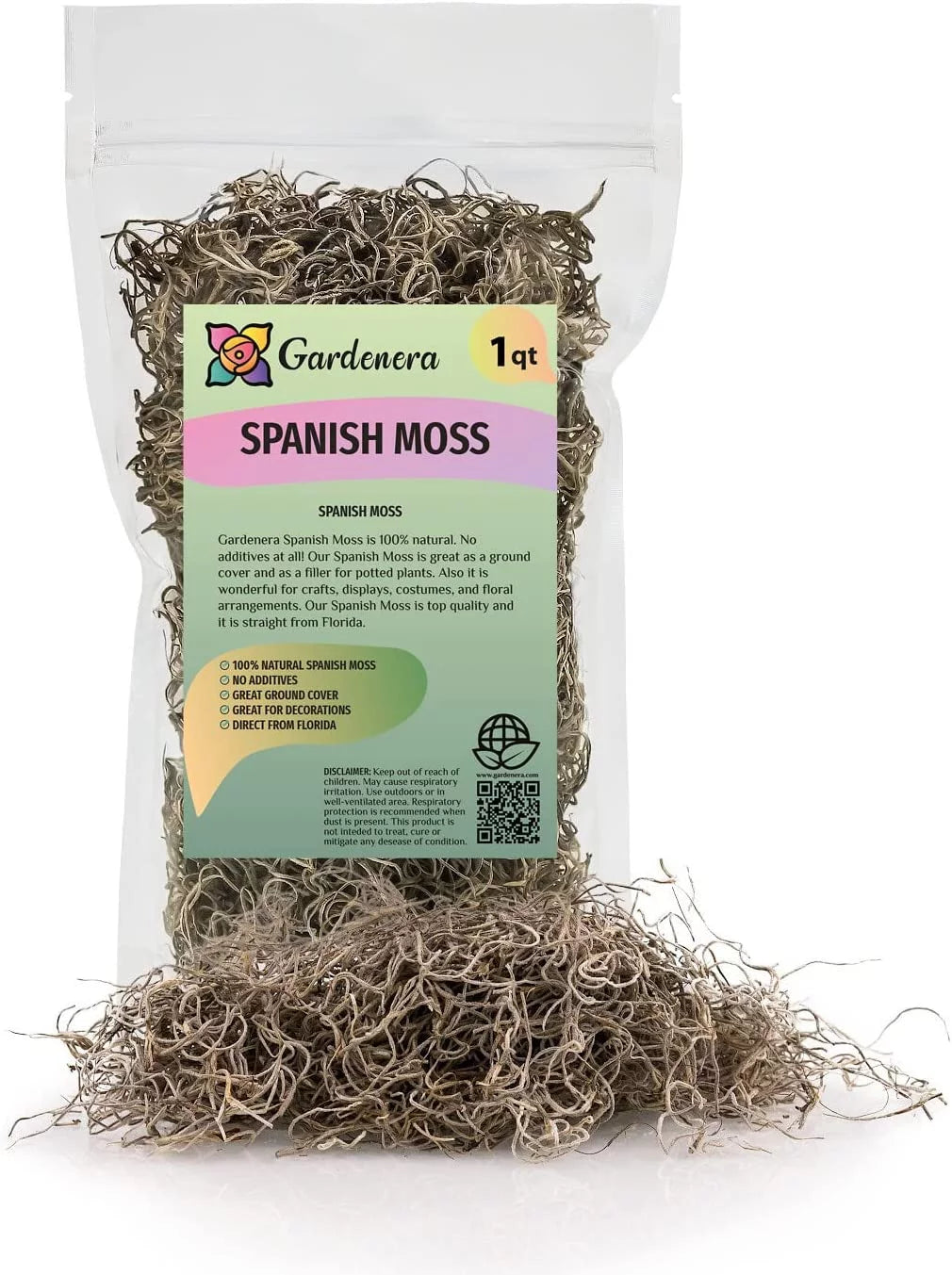 Natural Spanish Moss, 3 Quart Bag U93031