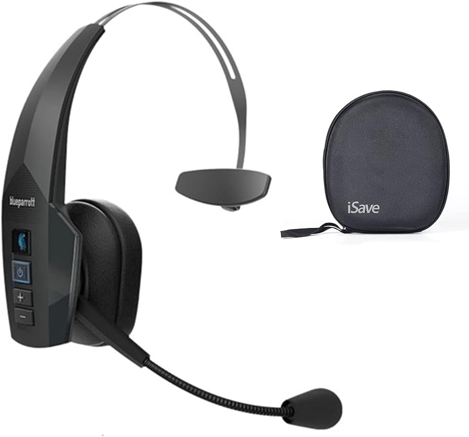 Noise Cancelling Wireless Bluetooth Headset with Carrying Case Q696