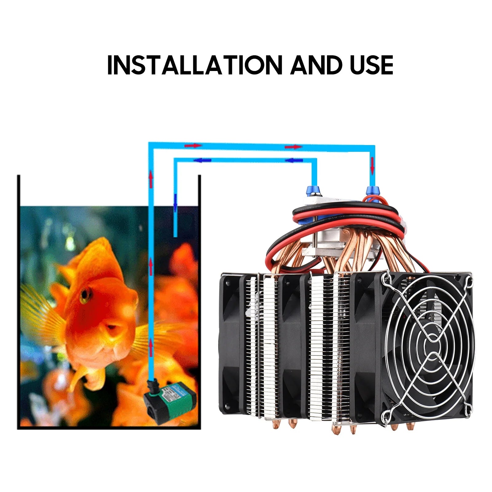 180W Semiconductor Refrigeration Fish Tank Chiller with 6pcs Copper Pipe G99204