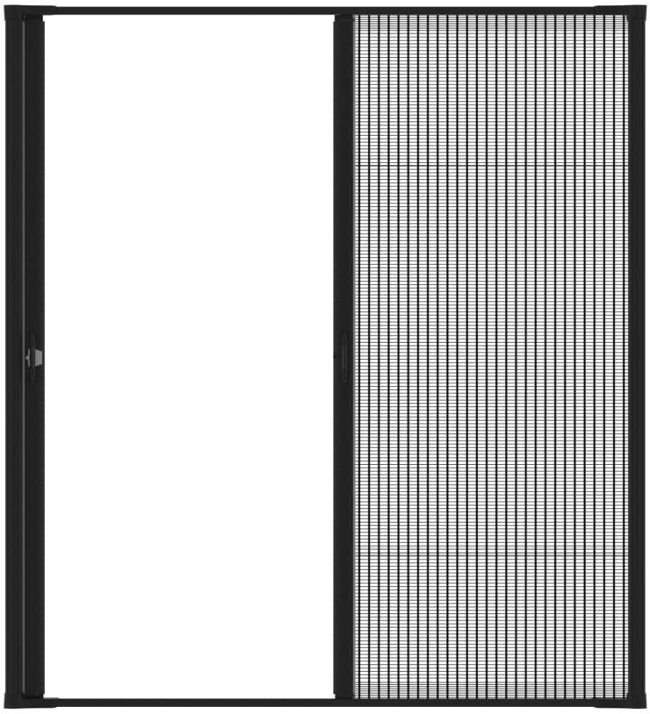 Black Aluminum Frame Retractable Screen Door F7003