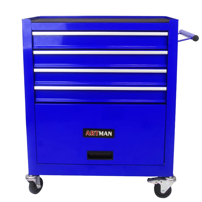 Orange Metal 4-Drawer Rolling Tool Cart H433