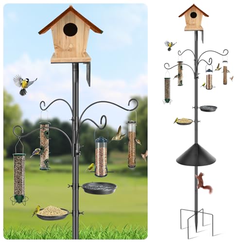 92 Inch Heavy Duty Bird Feeder Pole with Baffle A1180