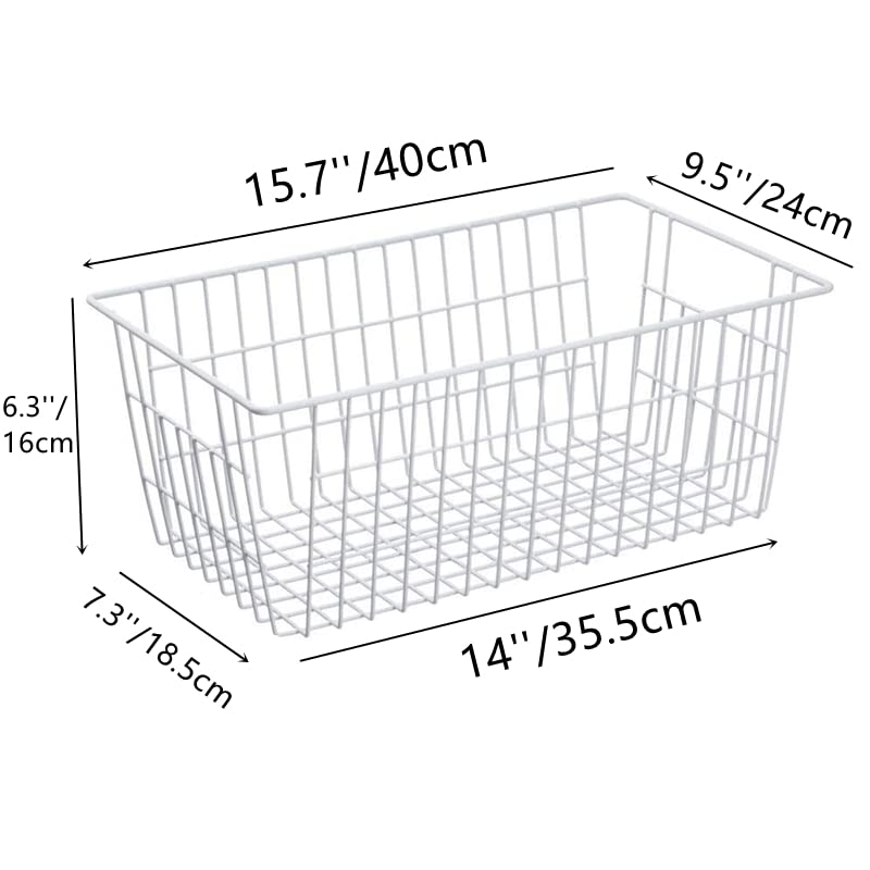 17.5" 2Packs Wire Metal Freezer Organizer Bins S981