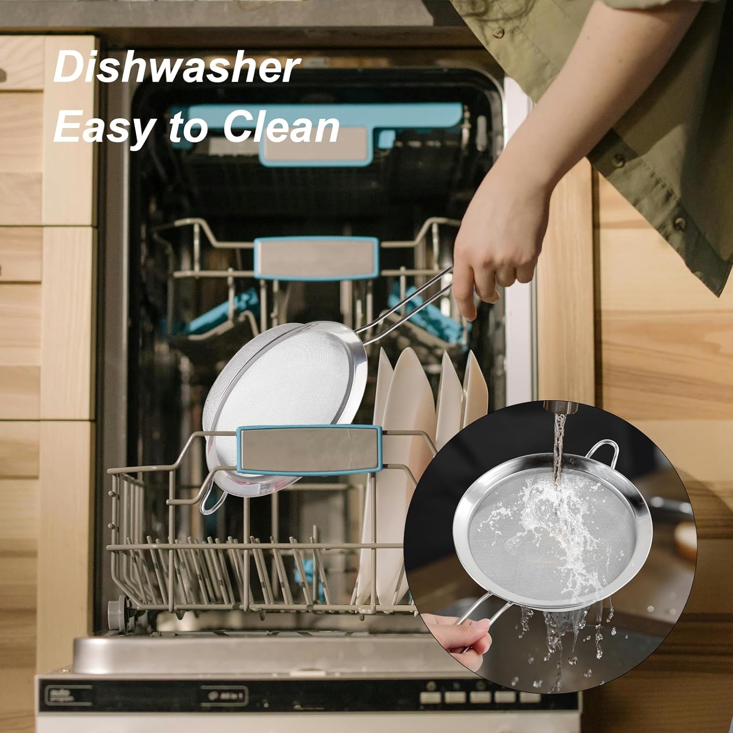 Stainless Steel Fine Mesh Colander Sieve D997
