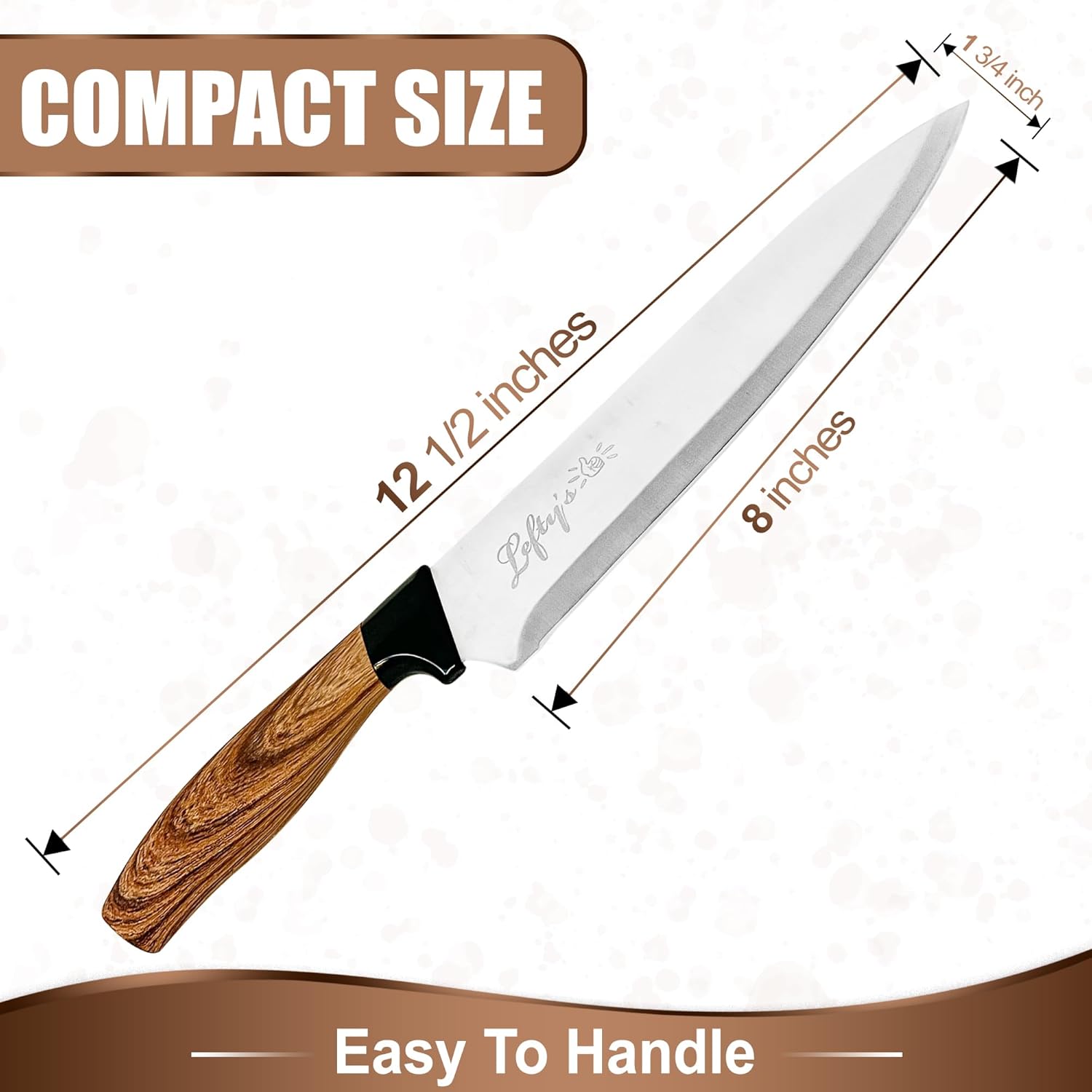 Left Handed Chef Knife - Stainless Steel Blade X87395