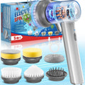 Cordless Electric Spin Scrubber with 5 Cleaning Brush Heads V658