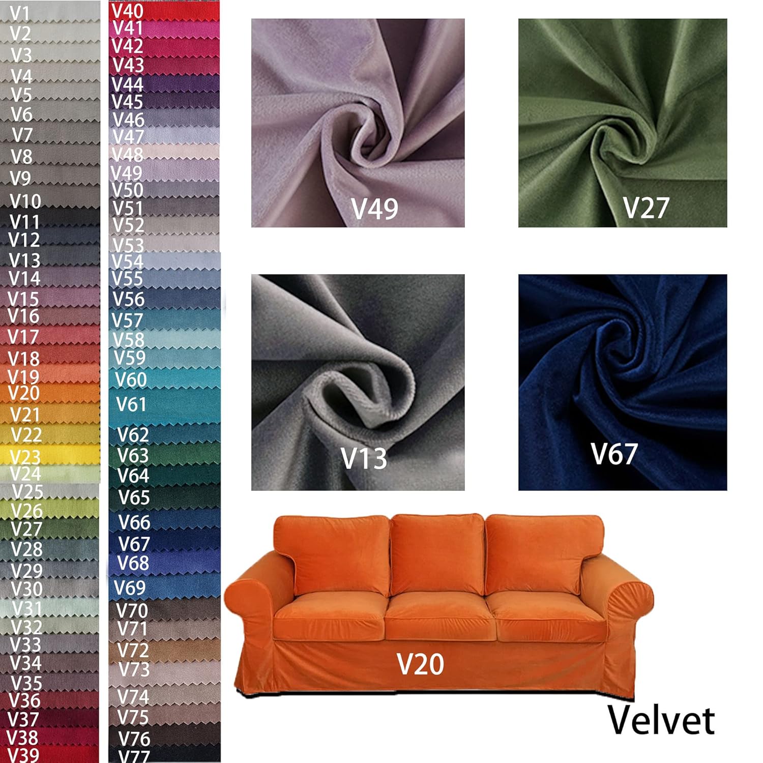 Polyester 3 Seat Sectional Sofa Cover W44467