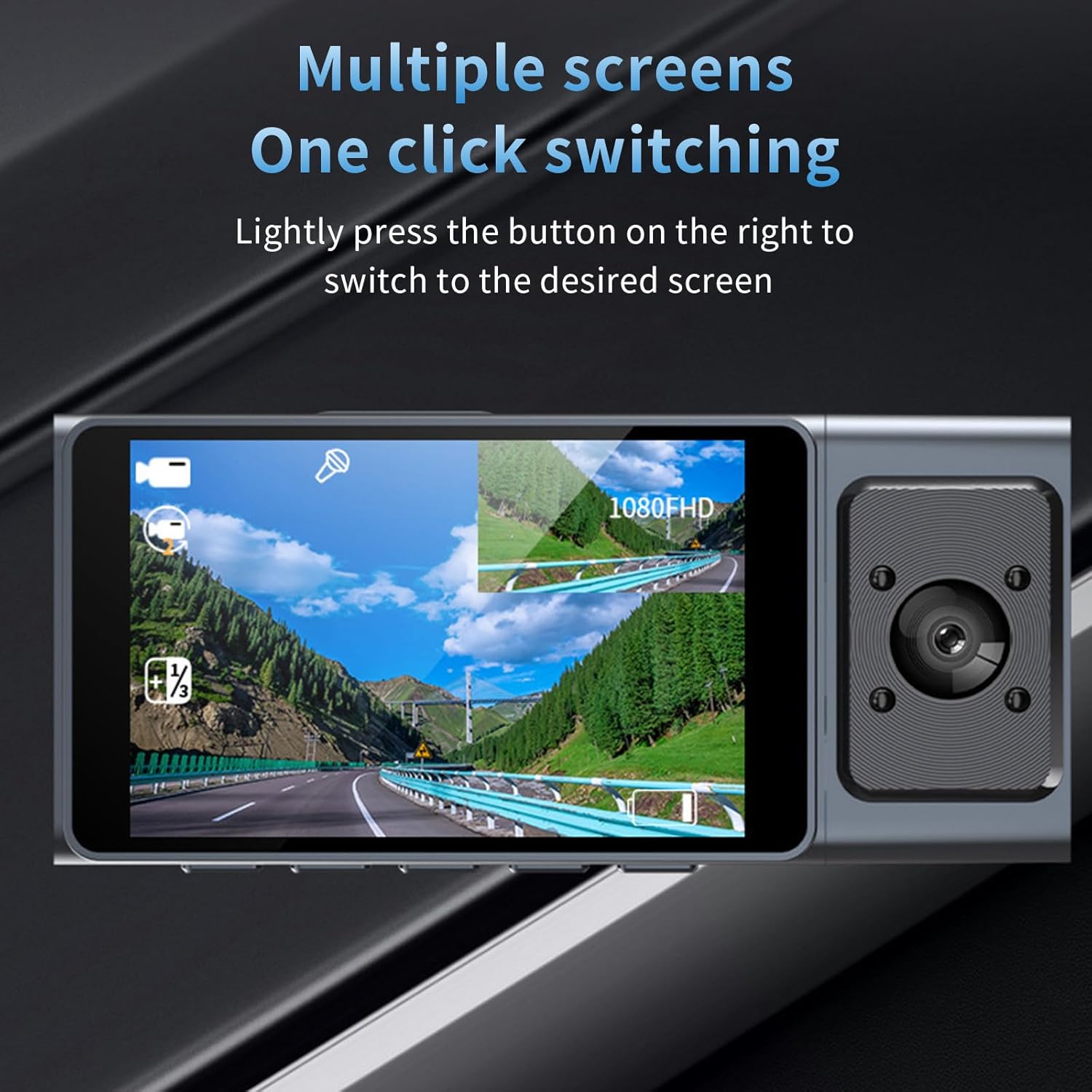3 Channel Dash Cam with WiFi and Infrared Night Vision U963