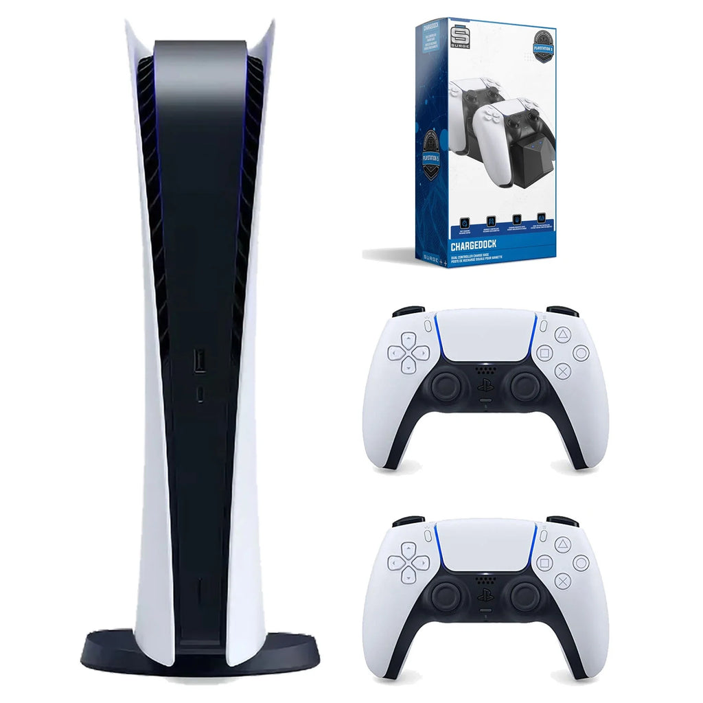 Playstation 5 Digital Edition Console with White Controller and Charge Dock B3486