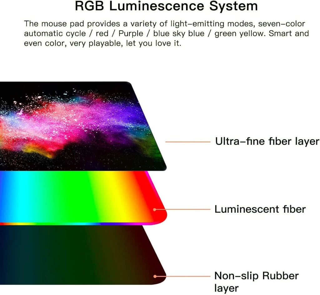 Pink Mountain Forest Landscape Gaming RGB Mouse Pad 500X1200MM P718