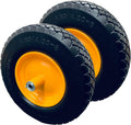 2Pk 4.80/4.00-8 Flat Free Solid Wheelbarrow Tire with Steel Rim A768807