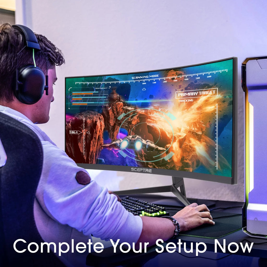 30" Curved VA LED Monitor 2560 x 1080 200 Hz Black C700346