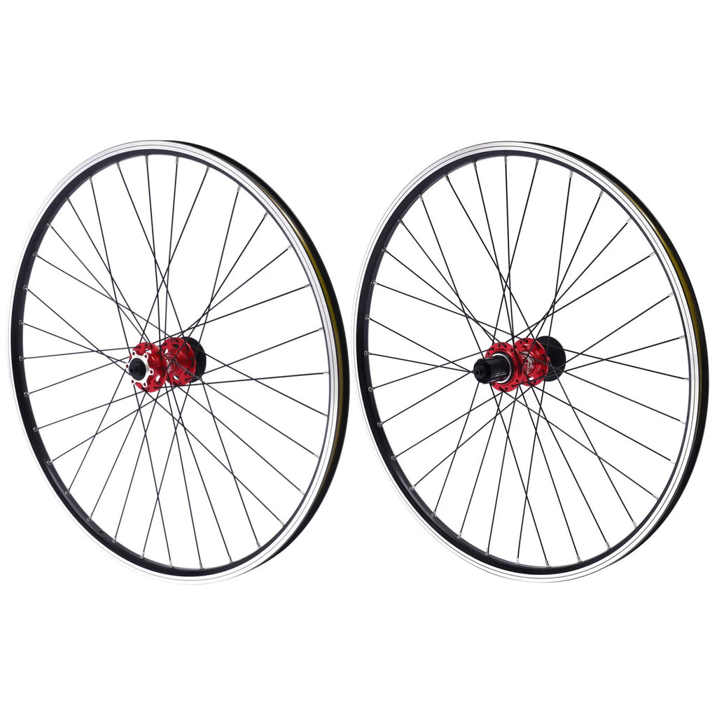 Red Hub 27.5" Aluminum Alloy Mountain Bike Wheelset F510145