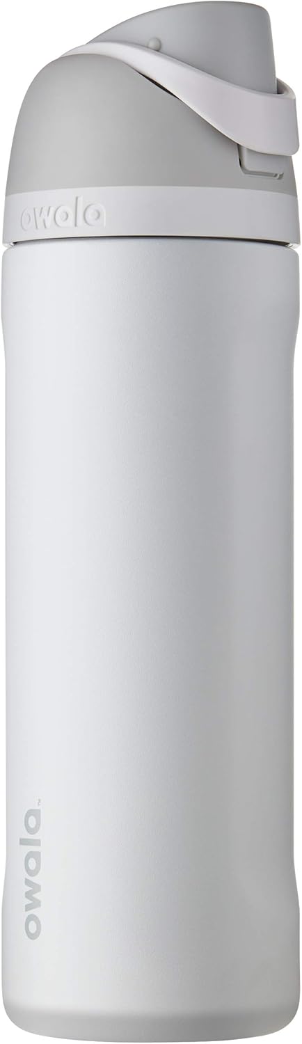 Insulated Stainless Steel Water Bottle with Straw and Silicone Boot, Grey S360