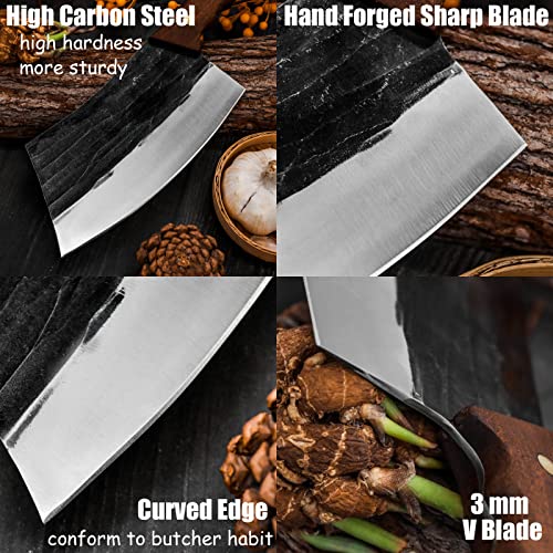 6.3'' Stainless Steel Meat Cleaver with Pear Wood Handle H57831