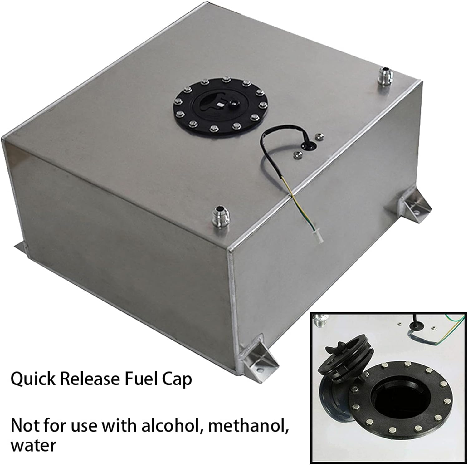 15 Gallon Polished Aluminum Fuel Cell Tank with Level Sender S608363