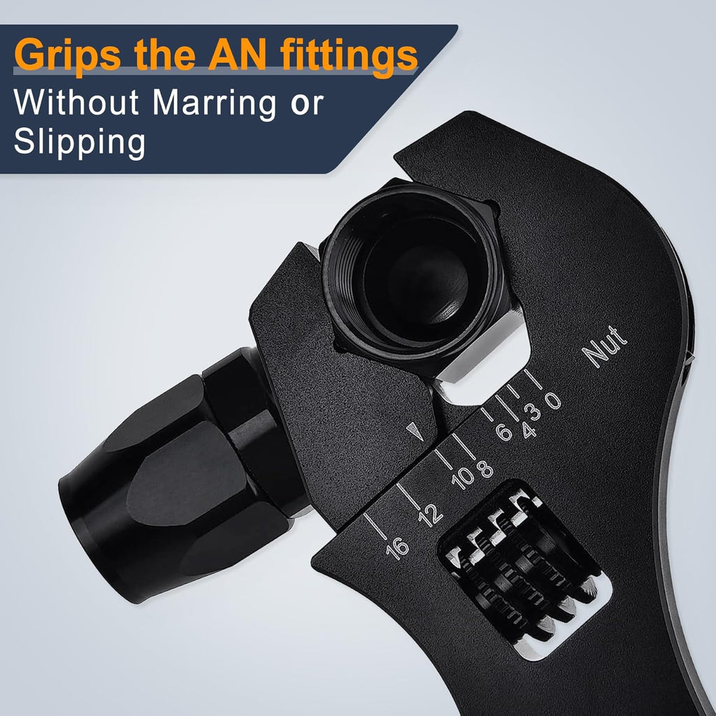 Black Aluminum Adjustable Wrench T67407