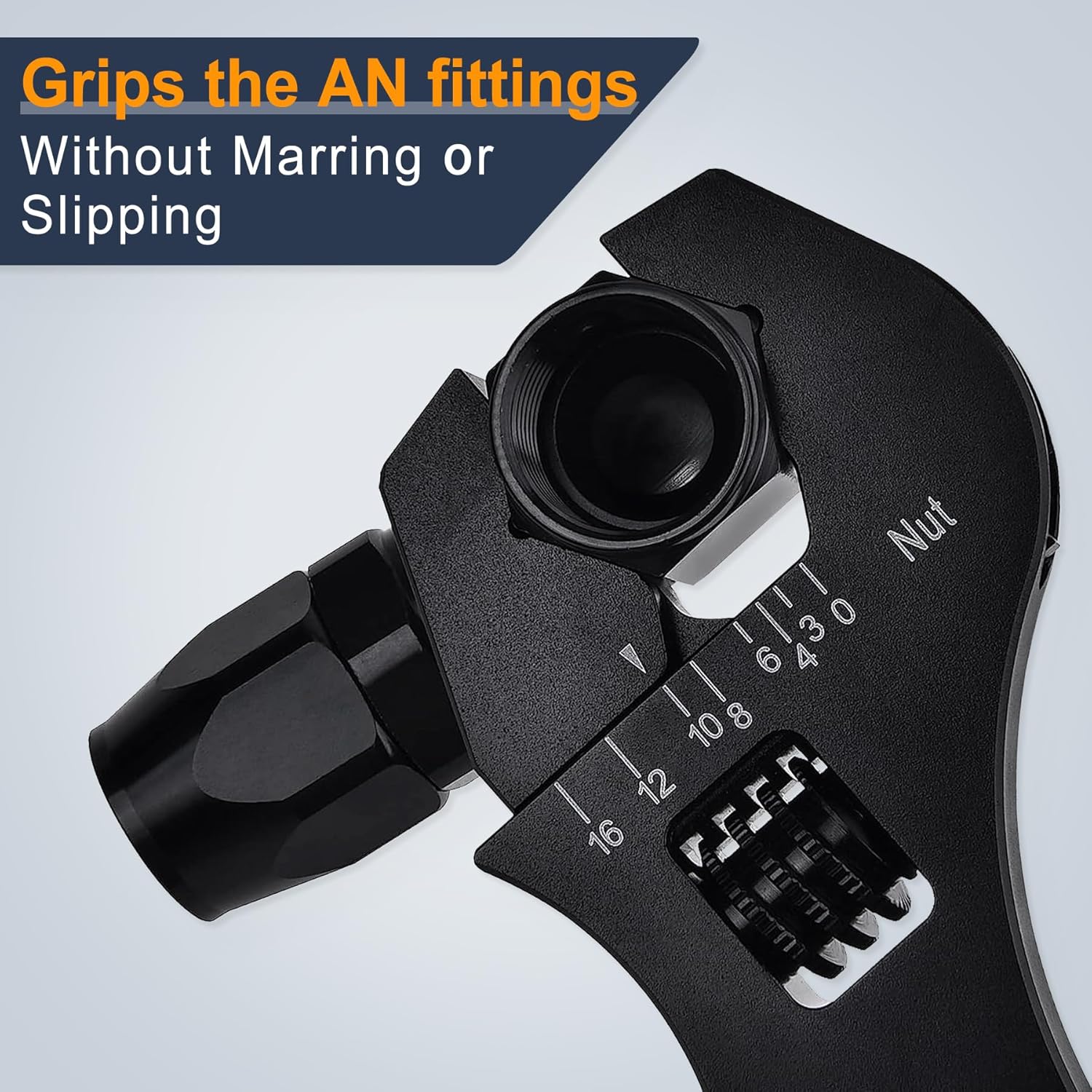 Black Aluminum Adjustable Wrench T67407