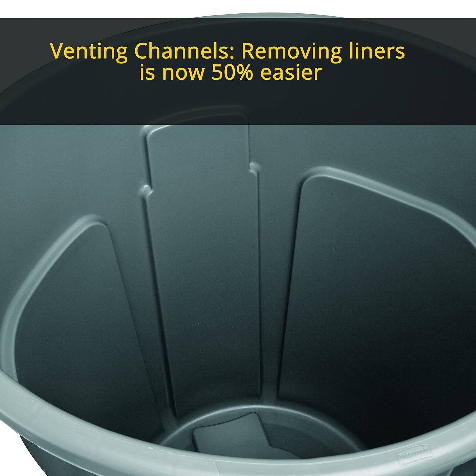 44-Gallon Gray Vented Utility Container S610924