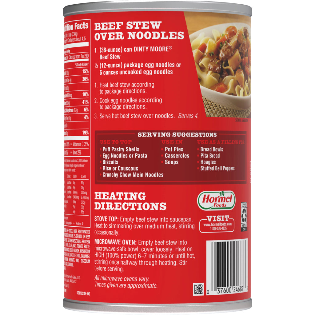 (6 pack) Beef Stew, Shelf-Stable, Steel Can 38 oz U819791