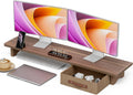 Dual Monitor Riser with Drawers V467