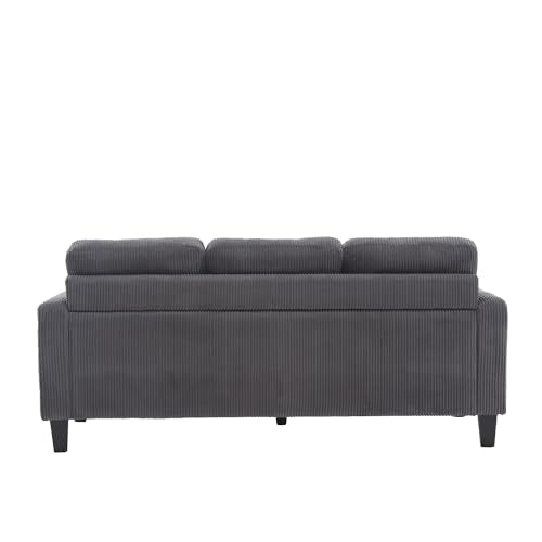 Emerald Velvet L-Shaped Sofa with Reversible Chaise and Ottoman D983