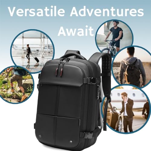 60L Expandable Water Resistant Backpack (Grey) V646