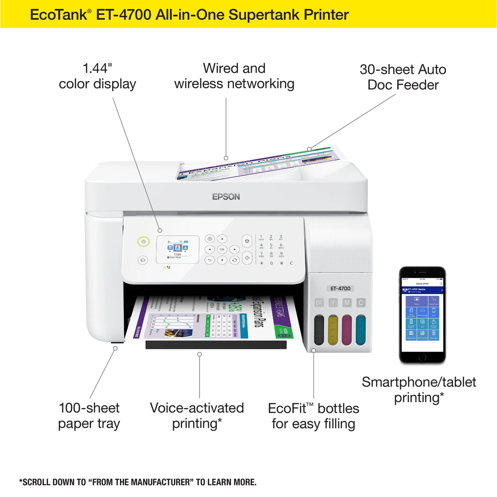 Wireless All-in-One Color Supertank Printer O702362