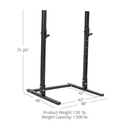 72-inch Squat Stand with 1,000 LB Capacity and Reinforced J-Hooks O38926
