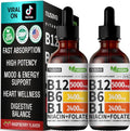 (2 Pack) Vitamin B12 Liquid Drops, 5000 mcg with Vitamin B6, 80 Servings N611550