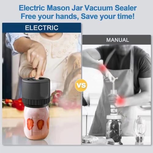 Black Electric Mason Jar Vacuum Sealer Z526