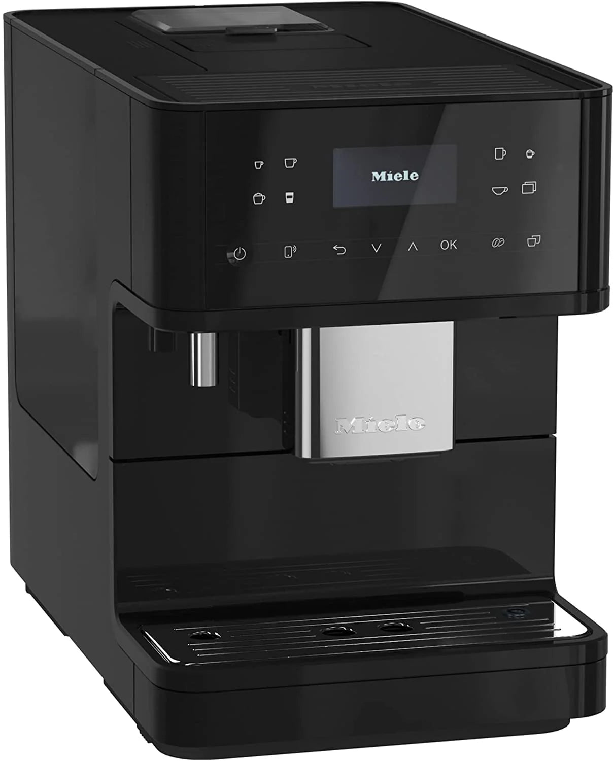 Obsidian Black Coffee Maker & Espresso Machine Combo with Grinder and Milk Frother Y881