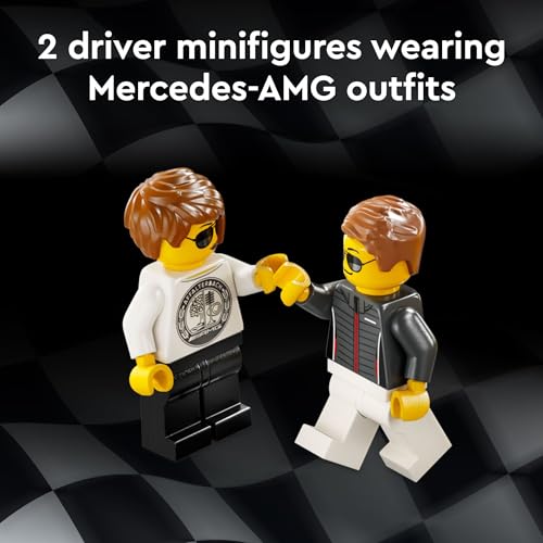 LEGO Speed Champions Mercedes-AMG G 63 & Mercedes-AMG SL 63 F1 Toy Car, 2 Building Sets with 2 Driver Minifigures B729679