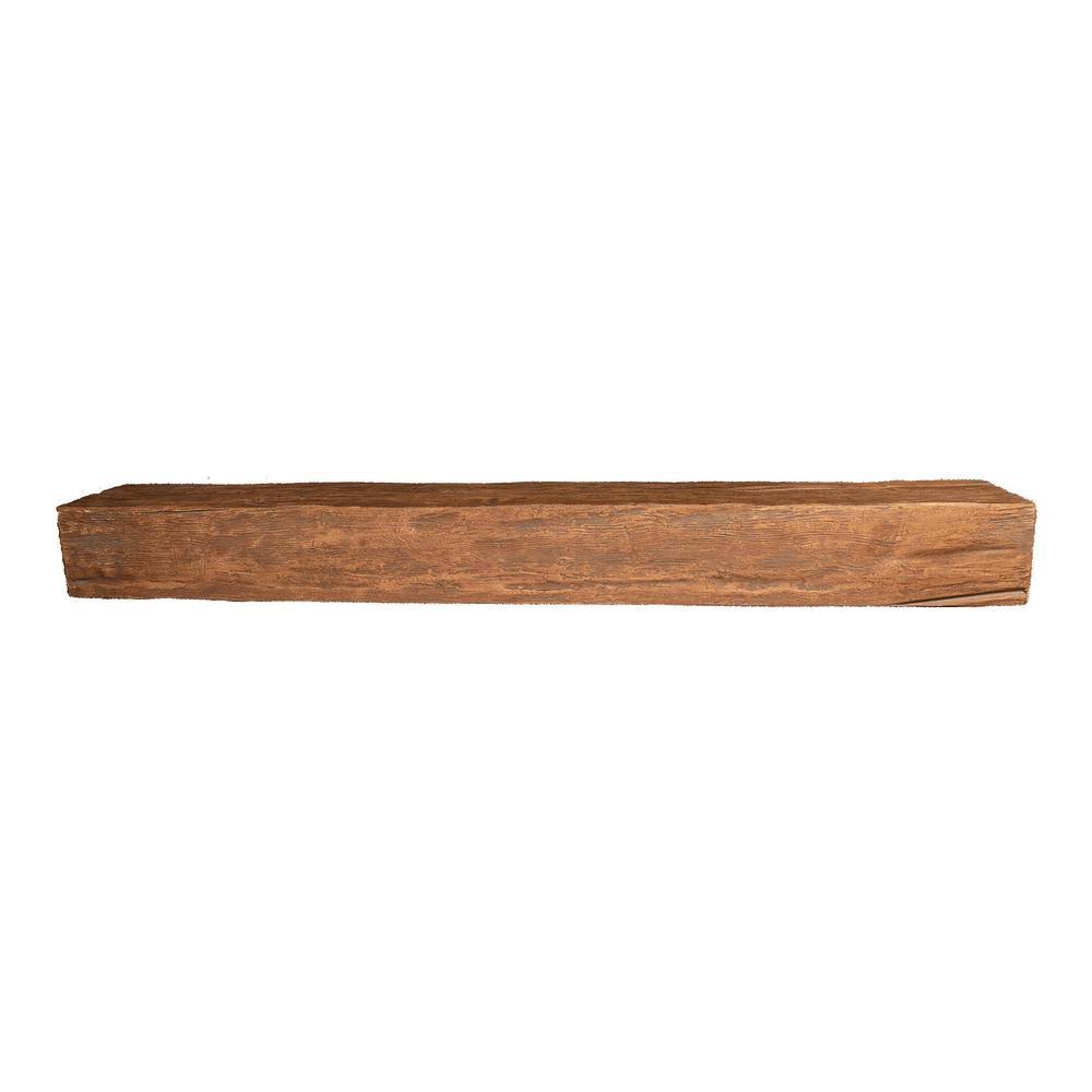 6 in. x 8 in. x 4.5 ft. Faux Wood Mantel R202349