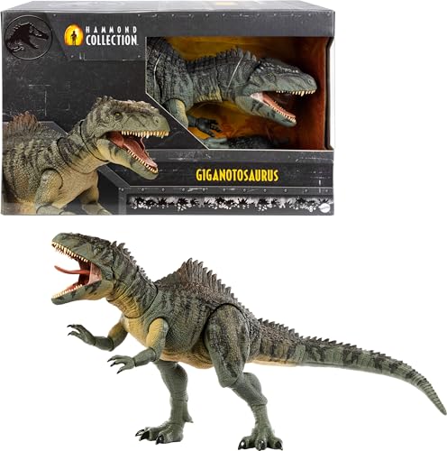 Giganotosaurus Dinosaur Figure, 21 Articulations, Glass Eyes, Wired Tail, Posable Tongue W949058