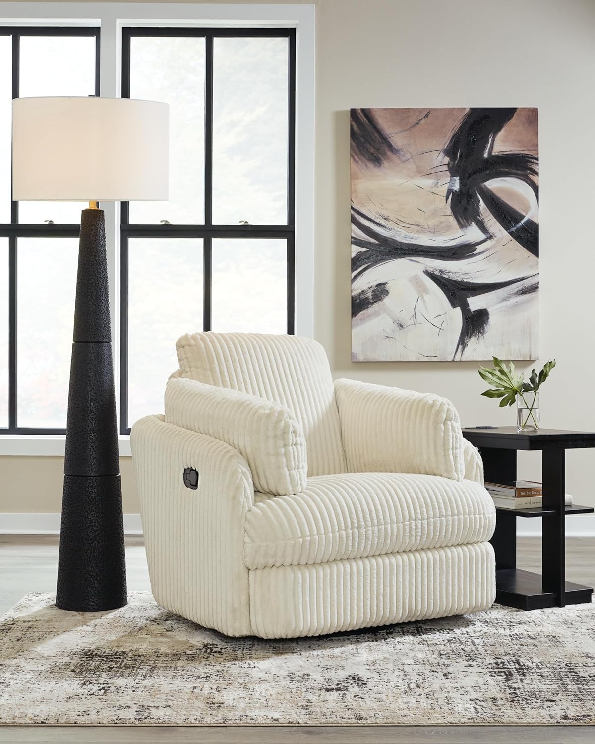 White Swivel Glider Recliner Y70612