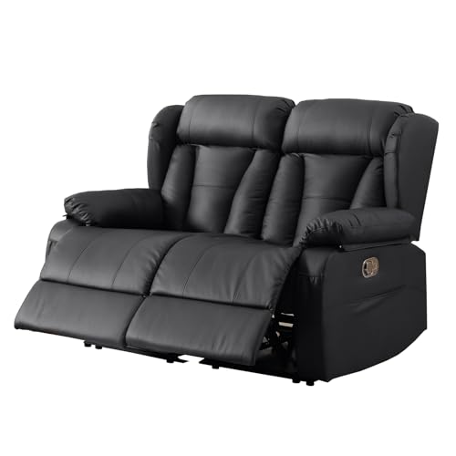Brown RV Loveseat Recliner Sofa with Side Pockets Z101893