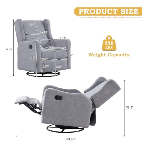 Swivel Rocking Recliner Chair P497