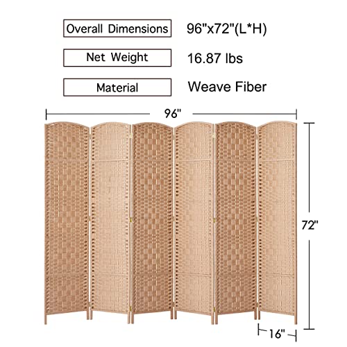 Light Beige 8 Panel Room Divider T84754