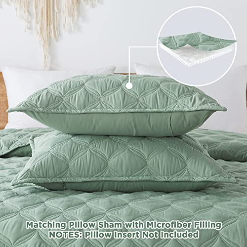 Twin Size Teal Summer Quilt Comforter 2 Pieces M774