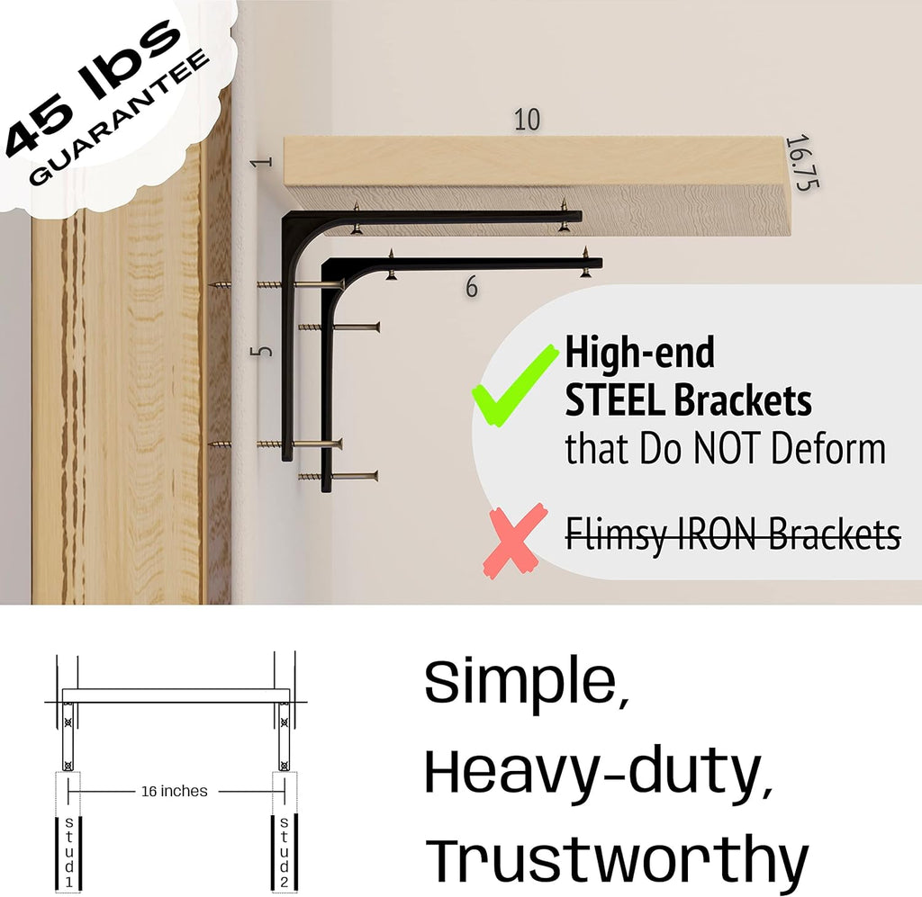 Cat Shelf Wall Furniture, 45-lb-tested-capacity, 16.75 x 10 x 1 in Wood Cat Tree, 1 pc. X406996