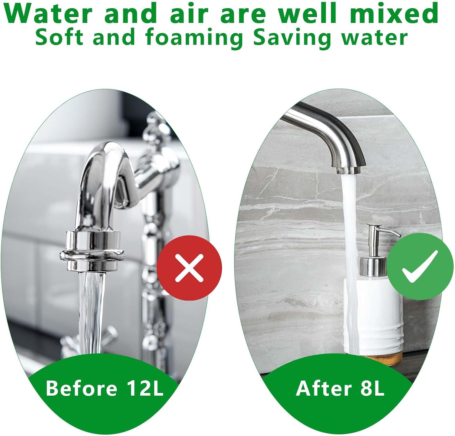 10 PCS Dual Thread Faucet Aerator with Gasket D59867