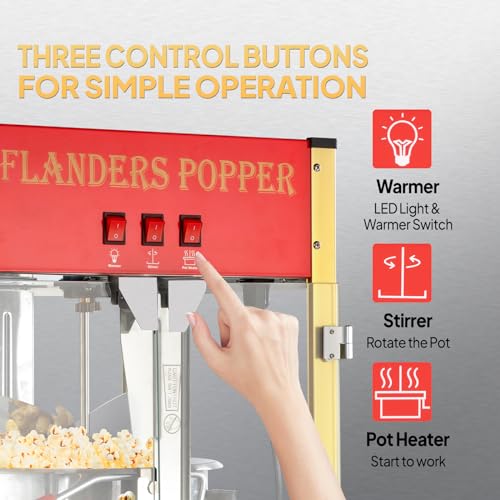 Red 16 Ounce Countertop Popcorn Machine J20000