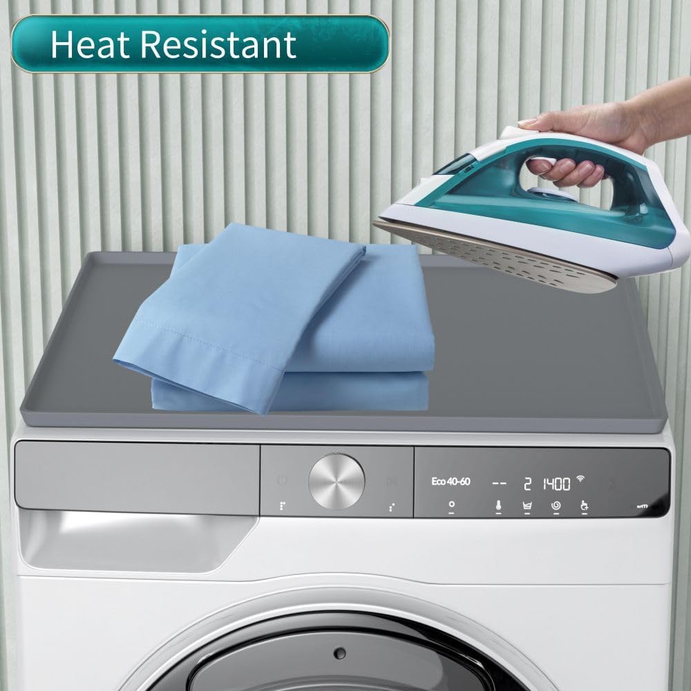 Gray 23.6''x 23.6'' Silicone Washer and Dryer Covers L64121