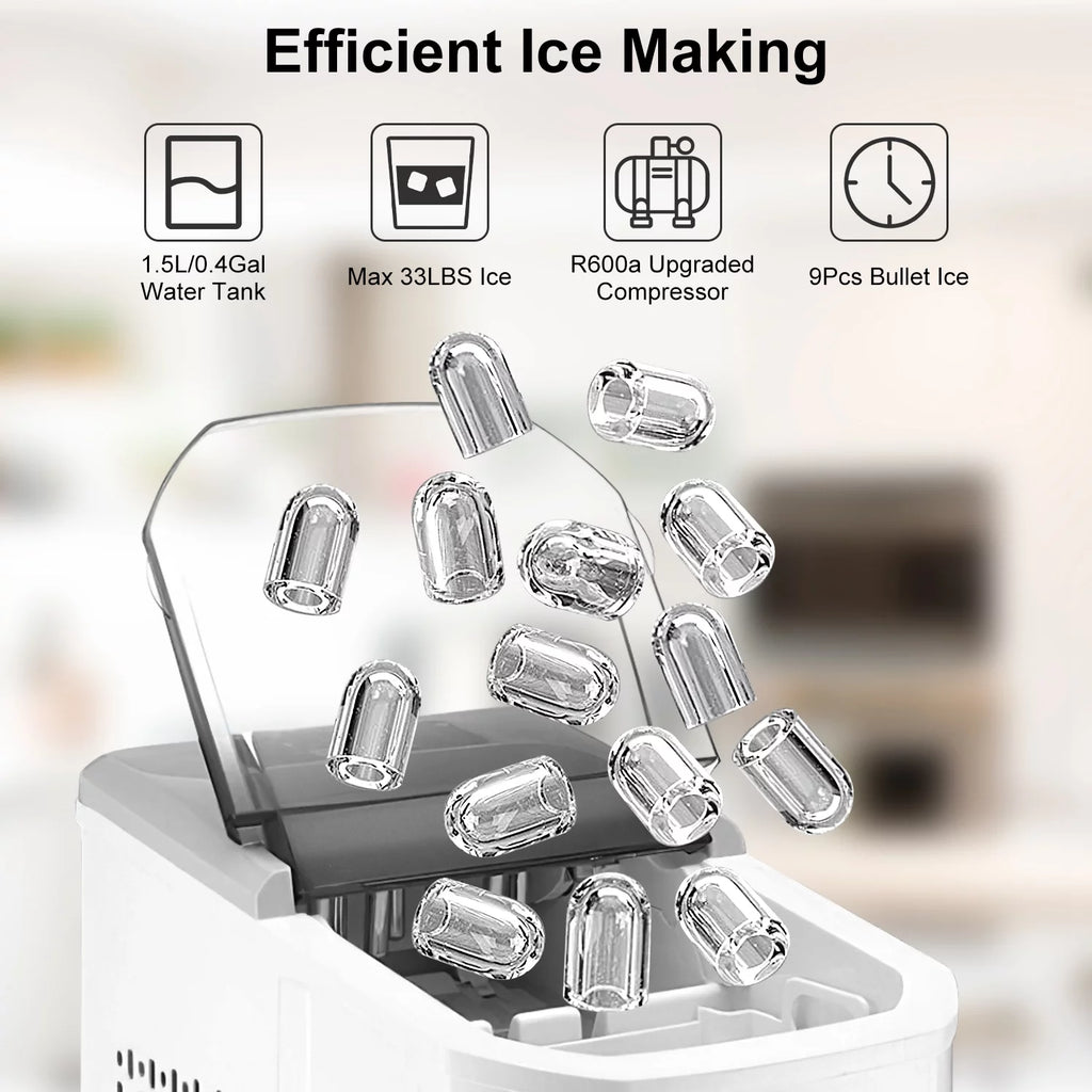 White Portable Countertop Ice Maker G9487