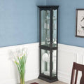 Black Floor Standing Lighted Curio Cabinet X4644